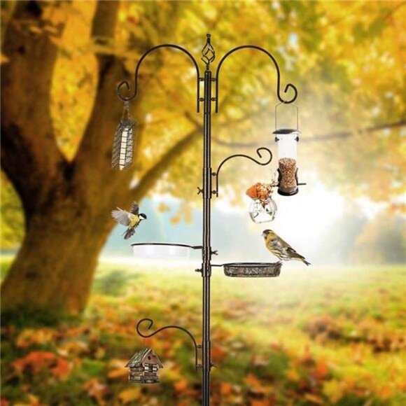 Bird Feeding Station Kit Bird Feeder Pole Bird Feeder Hanging Kit Multi Feeder - Picture 3 of 7